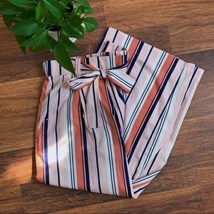 LAST CALL • ZARA TRF Striped Cropped Pants